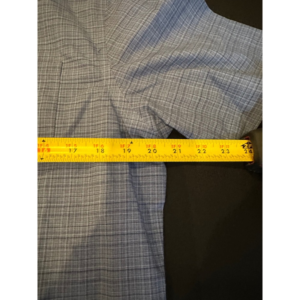 Van Heusen Flex Mens Sm Blue Underground Non Iron Short Sleeve Button Down Shirt - Picture 5 of 8